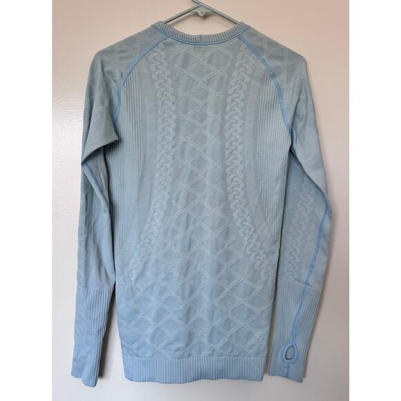 Lululemon Rest Less Pullover Heathered Caspian Blue Size 4 - Picture 4 of 5